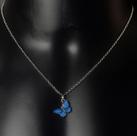 Colar Feminino Borboleta Azul Delicado, Minimalista e Elegante Colar Feminino Borboleta Azul Delicado, Minimalista e Elegante