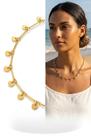 Colar Feminino Choker Banhado a Ouro Acessórios Femininos Tendência Delicada