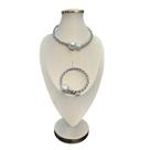 Colar feminino choker banhado dourado prata elegante brincos