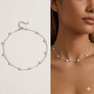 Colar Feminino Choker Perolado Banhado a Prata Acessórios Femininos Tendência Delicada Colar Feminino Choker Perolado Banhado a Prata Acessórios Femininos Tendência Delicada