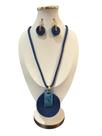 Colar feminino com brinco em corda estilo mandala Colar feminino com brinco em corda estilo mandala