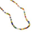 Colar feminino com miçangas de arroz transparentes do Dia de São Patrício