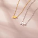 Colar Feminino Com Pingente De Coração Mini Alfabeto A-Z Em Aço Inoxidável - Joia Choker Para