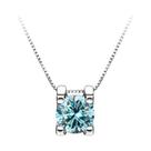 Colar Feminino com Pingente de Moissanita 1ct - Prata 925 - Para Casamento e Festas Colar Feminino com Pingente de Moissanita 1ct - Prata 925 - Para Casamento e Festas