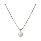 Colar Feminino Com Pingente De Pérola Imitada Em Prata E Ouro, Simples E Elegante, Redondo, Para Uso Colar Feminino Com Pingente De Pérola Imitada Em Prata E Ouro, Simples E Elegante, Redondo, Para Uso