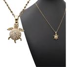 Colar Feminino Com Pingente De Tartaruga Aço Inoxidável