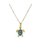 Colar Feminino Com Pingente De Tartaruga Colorido, Charme De Verão Para Praia, Joia De Aço