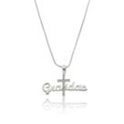 Colar Feminino com Pingente Gratidão Gargantilha Prata 990