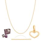 Colar Feminino Com Pingente Presente De Natal Kit Rommanel