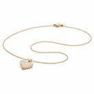 Colar Feminino Coração Pedras Zircônia Luxo Casual Elegante Esposa Corrente