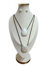 Colar feminino cordão fio pedras em resina kit brincos luxo