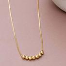 Colar Feminino Corrente Mini Esferas Banhado a Ouro 18K Colar Feminino Corrente Mini Esferas Banhado a Ouro 18K