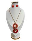 Colar feminino cristal e resina tendencia presente