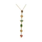 Colar Feminino De Aço Inoxidável Com Pingente De Zircônia Colorida Em Formato De Y E Borla Longa Colar Feminino De Aço Inoxidável Com Pingente De Zircônia Colorida Em Formato De Y E Borla Longa