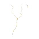 Colar Feminino De Moda Com Pingente Em Zircônia Colorida E Franjas Longas Em Formato Y, Joia De