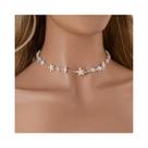 Colar Feminino De Praia Com Estrela-do-mar, Cascalho E Contas De Vidro, Estilo Mix And Match Colar Feminino De Praia Com Estrela-do-mar, Cascalho E Contas De Vidro, Estilo Mix And Match