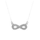 Colar Feminino De Prata 925 Símbolo Do Infinito Cravejado