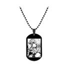 Colar Feminino de Titânio Preto Tokisaki Kurumi - Pingente DATE A LIVE - Presente para Casais