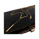 Colar Feminino Delicado com Pingente em V - Aço Inoxidável