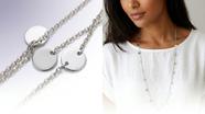Colar Feminino Duplo (choker) ou Simples Banhado a Prata Acessórios Femininos Tendência Delicada