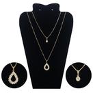 Colar Feminino Duplo Dourado Folheado a Ouro 18k Gota