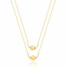Colar Feminino Duplo Esferas Banhado a Ouro 18k Colar Feminino Duplo Esferas Banhado a Ouro 18k