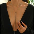Colar Feminino Duplo Gravatinha Sexy Banhado Ouro Prata cor:prata Colar Feminino Duplo Gravatinha Sexy Banhado Ouro Prata cor:prata