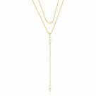 Colar Feminino Duplo Pérolas Pendentes Dourado