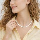 Colar Feminino Elegante de Pérolas Barrocas Amassadas de Alta Qualidade, Fecho e Extensor Banhados a Ouro 18k Colar Feminino Elegante de Pérolas Barrocas Amassadas de Alta Qualidade, Fecho e Extensor Banhados a Ouro 18k