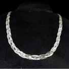 Colar Feminino em Prata Trançada Sofisticação e Brilho para Qualquer Ocasião Colar Feminino em Prata Trançada Sofisticação e Brilho para Qualquer Ocasião