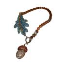 Colar Feminino Estilo Medieval Com Fivela De Strass Em Formato De Pinha, Joia De Luxo Leve Para