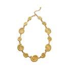 Colar Feminino Estilo Oceano Em Aço Inoxidável Banhado a Ouro 18K Com Pingente De Concha E Colar Feminino Estilo Oceano Em Aço Inoxidável Banhado a Ouro 18K Com Pingente De Concha E