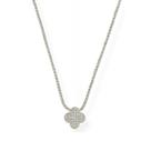 Colar Feminino Folheado Prata Cordão Cravejado Com inspiração Vg - Prata