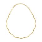 Colar Feminino Gargantilha Choker Aro Ondulado Banhado a Ouro 18k Semijoia Verniz Italiano