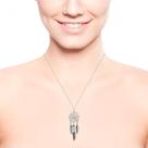 Colar Feminino Gargantilha Mandala Penas Prateado Sonhos -