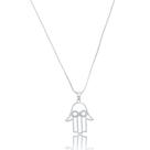 Colar Feminino Hamsá Infinito Gargantilha com Pingente Prata