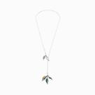 Colar feminino heliconia banho prata pedras naturais ultimas peças ap