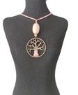Colar Feminino Longo Árvore da Vida Regulável Cordão