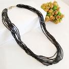 Colar feminino longo Preto canutilho Colar feminino longo Preto canutilho