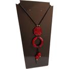 Colar feminino longo Vermelho Esscuro Resina Você Pode
