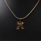 Colar Feminino Mãe de Pet Pingente Raças Corrente Semi-Jóia