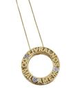 Colar feminino mandala folheado a ouro Livrai-nos do mal amem Colar feminino mandala folheado a ouro Livrai-nos do mal amem