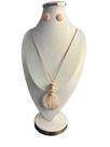 Colar Feminino Maxi Kit Com Brinco Bolas Resina Colorido