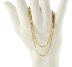 Colar Feminino Ouro 18k Veneziana 6 Diamantada 50 Cm Maciça