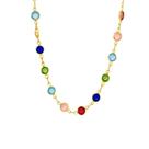 Colar Feminino Pedras Coloridas - Banhado em Ouro 18k Colar Feminino Pedras Coloridas - Banhado em Ouro 18k