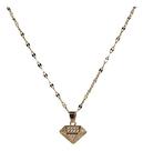 Colar Feminino Pingente Diamante Luxo Ouro 18k Cravejado