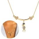 Colar Feminino Pingente Filho Filha Banhado ouro Semijoia