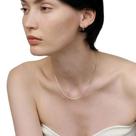 Colar Feminino Prata Banhado A Ouro 18k C/ Flores-2 Anos Garantia