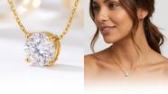 Colar Feminino Solitário Zircônia Ponto de Luz Ouro Inox Clavícula Versátil