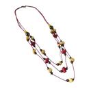Colar Feminino Vermelho Amarelo Hippie Colar Feminino Vermelho Amarelo Hippie